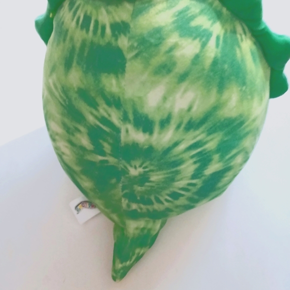 SQUISHMALLOWS KELLY TOY ROCIO TRICERATOPS PLUSH SOFT GREEN TIE DYED - Picture 4 of 6